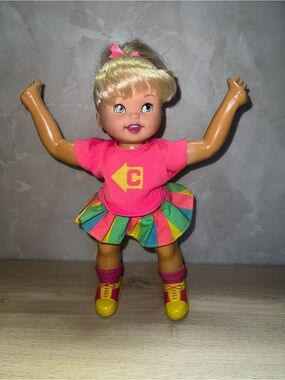 Vintage 1997 Toy Biz Casey Cartwheel Cheerleader Doll Original Outfit